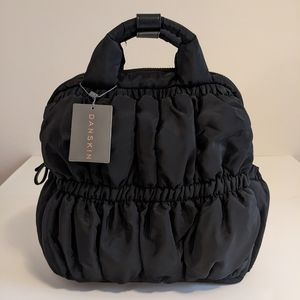 Danskin Black Quilted Nylon Puffy Backpack